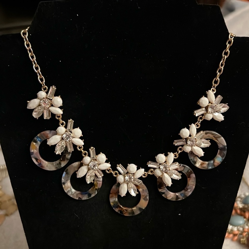 Time and Tru Tortoiseshell & Crystal Statement Necklace